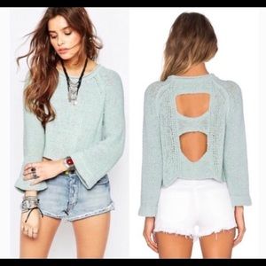 Free People Endless Stories Pastel Crop Sweater